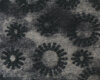 Strickwalk, Wolle mit Baumwolle SOLSTICIO, Kreisblüten, grau