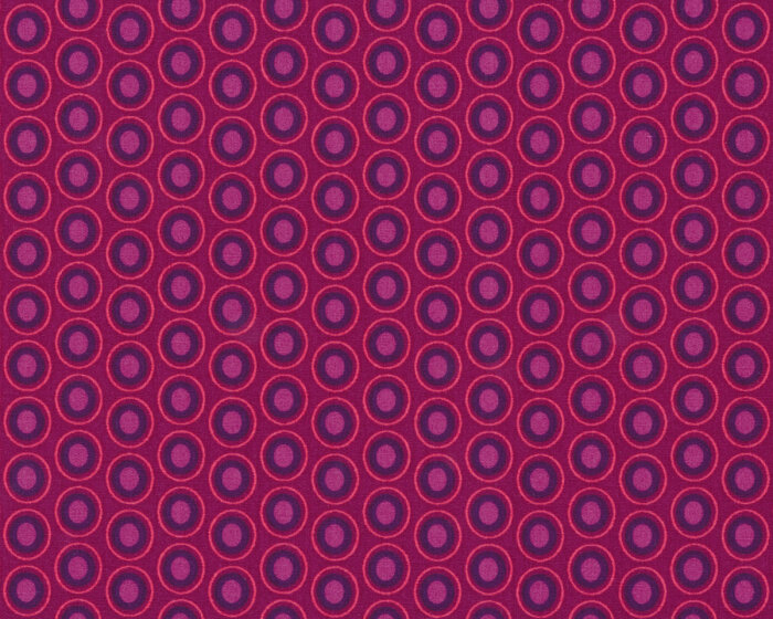 Patchworkstoff OVAL ELEMENTS, Pfauenaugen, aubergine, Art Gallery