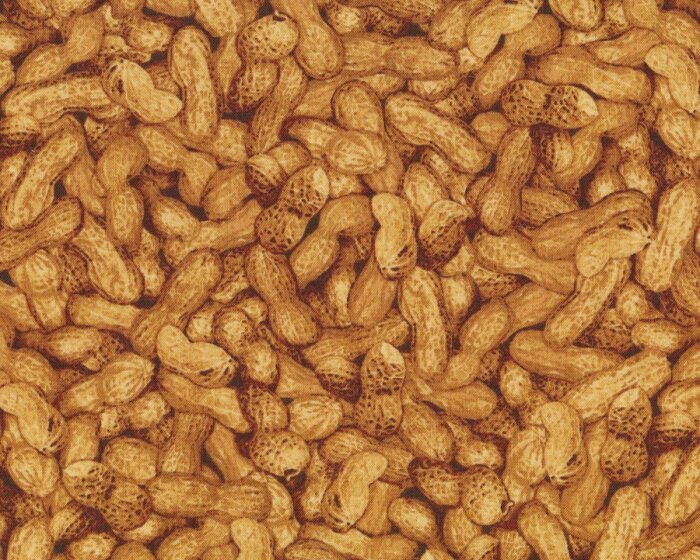 Patchworkstoff CRAVINGS, Erdnüsse, hellbraun-sandfarben