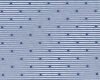 Baumwoll-Stretch CAMISETINA, Streifen mit Punkten, blau