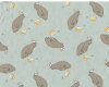 Patchworkstoff DARLING LITTLE DICKENS, Honigbär, helles petrolgrün-natur dunkel, Moda Fabrics