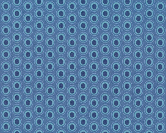 Patchworkstoff OVAL ELEMENTS, Pfauenaugen, taubenblau, Art Gallery