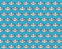 Baumwoll-Stretch-Satin LOVEBOAT CLASSIC, Papierboote mit...