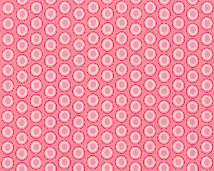 Patchworkstoff OVAL ELEMENTS, Pfauenaugen, kräftiges rosa, Art Gallery