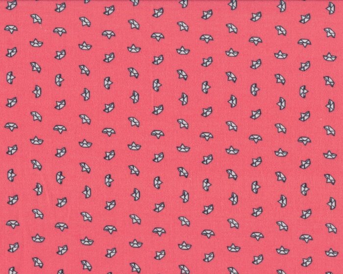 Batist LOVEBOAT MINI, klitzekleine Papierboote, lachsrot