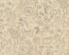 Patchworkstoff GARDEN NOTES, Flora und Fauna, hellbeige-anthrazit, Moda Fabrics