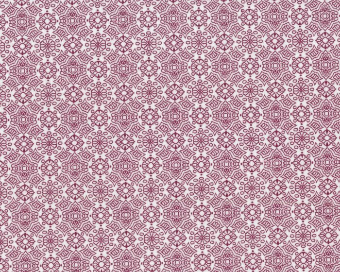 Westfalenstoff, Druckstoff LUGANO, Ornamentmuster, weinrot-gebrochenes weiß