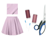 Feiner Chiffonstoff HELENA, eingewebte Punkte, aprikot