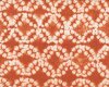 Dekostoff Clarke & Clarke BATIK, Batik-Spitzenmuster, terracotta-wollweiß