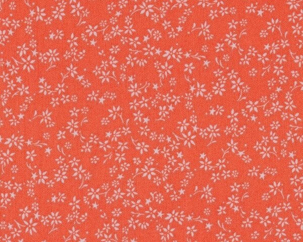 Patchworkstoff "Princess Petal" mit kleinen Streublümchen, aprikot