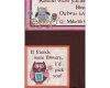 60-cm-Rapport Patchworkstoff "Owl Panel" mit Eulen und Schrift, rosa-hellblau-dunkelbraun