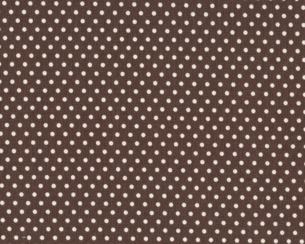 Patchworkstoff "Wanna be a Cowboy" mit Punkte-Reihen, dunkelbraun