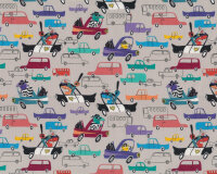 Patchworkstoff COPS & ROBBERS, Polizei jagt Ganoven,...