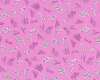 Patchworkstoff "Prinzessin" mit glitzernden Schuhen, rosa-silber
