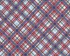 Patchworkstoff "Wanna be a Cowboy" mit Karo-Rauten, taubenblau-weinrot