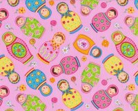 Patchworkstoff "Holzpuppe" mit Matrjoschkas,...