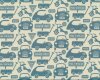 Patchworkstoff "Cruiser Boulevard", Autos-Scooter und Dreiräder, gedecktes türkis-creme
