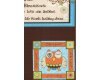 60-cm-Rapport Patchworkstoff "Owl Panel" mit Eulen und Schrift, hellgrün-hellblau-dunkelbraun