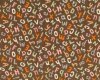 Patchworkstoff GINGHAM ABCs, Buchstaben, braun-orange