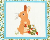 55-cm-Rapport Patchworkstoff FOREST FELLOWS, Bildfelder...