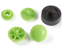 Druckknöpfe Color Snaps BLUMEN, Prym Love grün