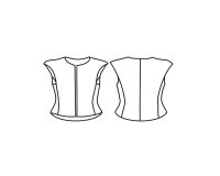 Zwischenmass Schnittmuster FELLWESTE, 168 M (Mittlerer Umfang)