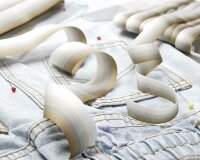 Ripsband RIBBY, Streifenverlauf, 2 Breiten, 3 Farben 25...