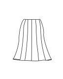 Zwischenmass Schnittmuster 12 BAHNENROCK, 168 K (Kleiner Umfang)