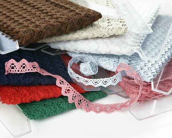 Baumwoll-Klöppelspitze mit Zacken LACIA, 17 mm breit, 5 Farben, braun