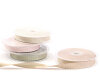 Satin-Schrägband ANCIENT DOT, Minipünktchen, 4 Farbvarianten, beige-rot