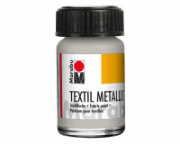 Stoffmalfarbe TEXTIL METALLIC, Marabu 15 ml metallic-silber