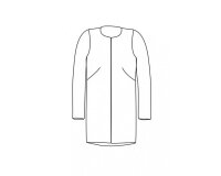 Zwischenmass Schnittmuster JACKE OHNE KRAGEN, 168 M (Mittlerer Umfang)