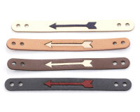 Mantelaufhänger aus Kunstleder, Union Knopf creme