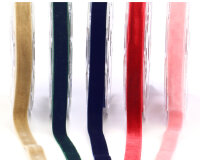 Samtband ELASTISCH, 16 mm aubergine