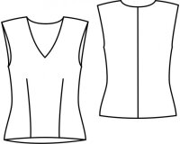 Zwischenmass Schnittmuster STRETCH-TOP, 168 K (Kleiner Umfang)