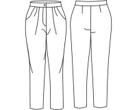 Zwischenmass Schnittmuster BUNDFALTENHOSE, 168 K (Kleiner Umfang)