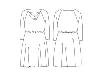 Zwischenmass Schnittmuster SCHLUPFKLEID MIT ÄRMELN, 168 M (Mittlerer Umfang)