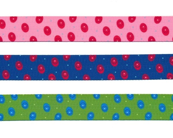 Gurtband KIDDY LOVE, Ellipsen-Punkte, 30 mm breit, 2 Farben, rosa