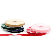 Samtband ELASTISCH, 16 mm dunkelbraun