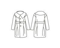 Zwischenmass Schnittmuster MANTEL MIT GROSSEM AUSSCHNITT, 168 M (Mittlerer Umfang)