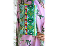 Webband ALCHEMY, Blüten-Ornamente, 50 mm breit, 3 Farben, hellgrün