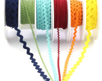 Zackenlitze ZACKI, 3 Breiten, 32 Farben, braun, 9 mm