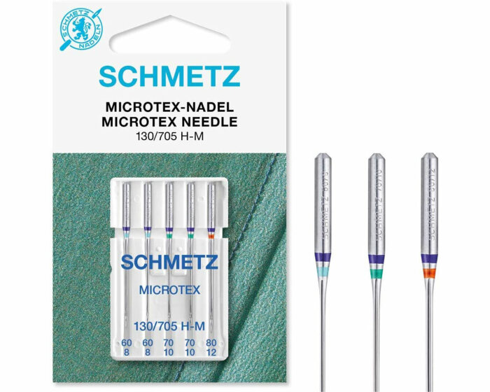 Nähmaschinennadeln MICROTEX, Schmetz 60-80 sortiert