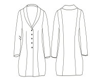 Zwischenmass Schnittmuster GEHROCKBLUSE MIT SCHALKRAGEN, 168 K (Kleiner Umfang)