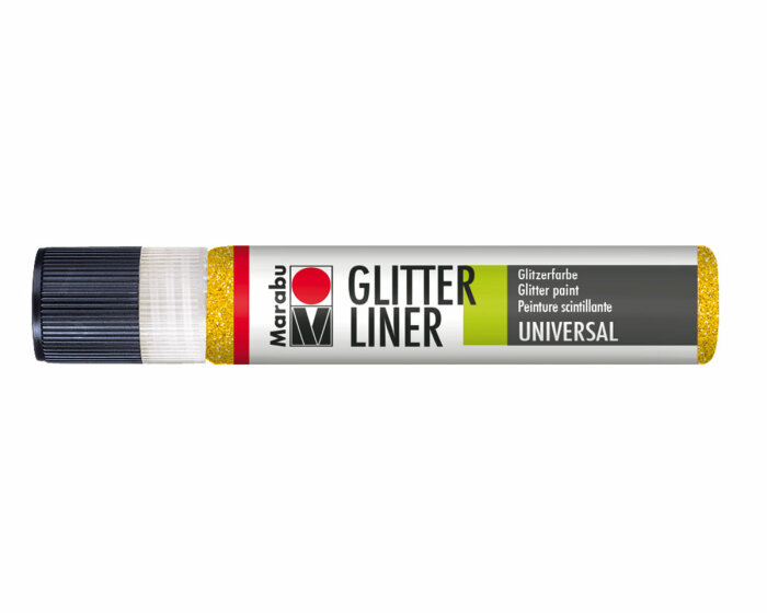Effektfarbe GLITTER LINER mit Glitzer, Marabu gelb