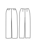 Zwischenmass Schnittmuster HOSE MIT KLEINEN TASCHEN, 168 M (Mittlerer Umfang)