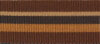 Baumwoll-Ripsband PERU mit Streifen 55 mm braun