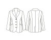 Zwischenmass Schnittmuster JACKE MIT SCHALKRAGEN, 168 M (Mittlerer Umfang)