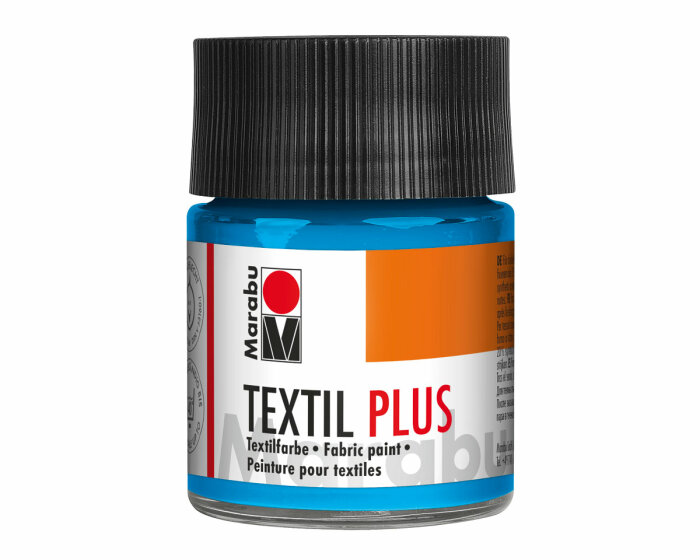 Stoffmalfarbe TEXTIL PLUS für dunkle Stoffe, Marabu 50 ml hellblau