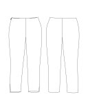 Zwischenmass Schnittmuster TAILLENHOSE, 168 M (Mittlerer Umfang)